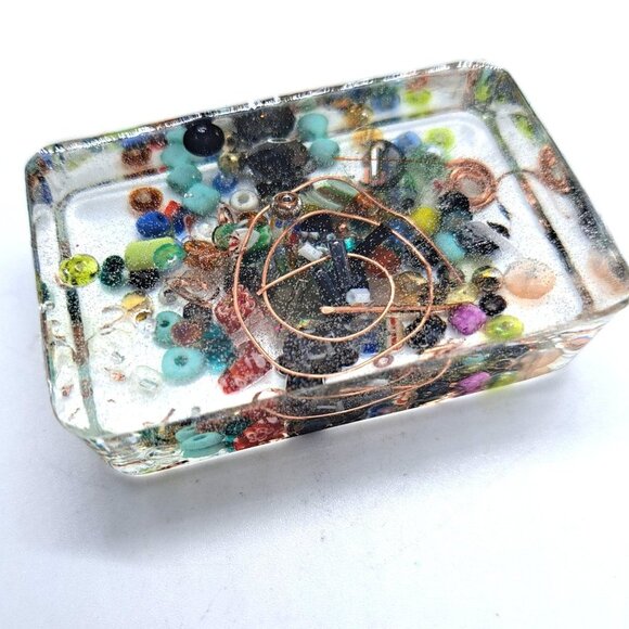 Orgonite pocket piece energy 3/4" x 3" x 2" - Picture 1 of 3